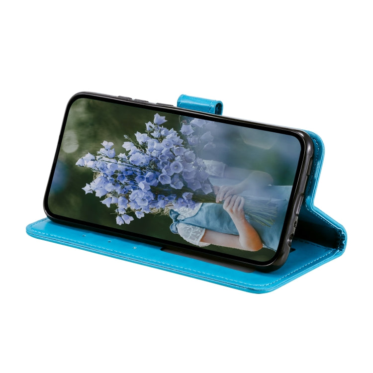 For Samsung Galaxy S25+ 5G Totem Flower Embossed Leather Phone Case(Blue) - Galaxy S25+ 5G Cases by PMC TechLife | Online Shopping South Africa | PMC TechLife | Buy Now Pay Later Mobicred