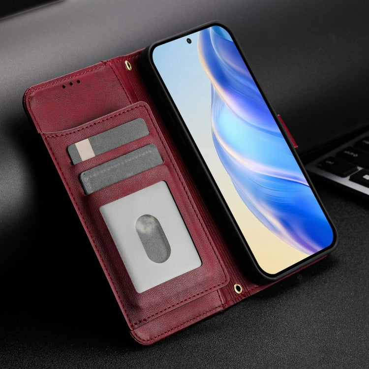 For Samsung Galaxy S25 Ultra 5G Multi-Card Slots Zipper Wallet Leather Phone Case(Dark Red) - Galaxy S25 Ultra 5G Cases by PMC Jewellery | Online Shopping South Africa | PMC Jewellery | Buy Now Pay Later Mobicred