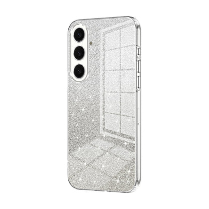 For Samsung Galaxy S25+ 5G Gradient Glitter Powder Electroplated Phone Case(Transparent) - Galaxy S25+ 5G Cases by PMC Jewellery | Online Shopping South Africa | PMC Jewellery | Buy Now Pay Later Mobicred