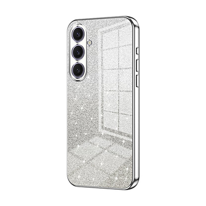 For Samsung Galaxy S25+ 5G Gradient Glitter Powder Electroplated Phone Case(Silver) - Galaxy S25+ 5G Cases by PMC Jewellery | Online Shopping South Africa | PMC Jewellery | Buy Now Pay Later Mobicred