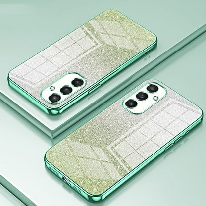 For Samsung Galaxy S25 5G Gradient Glitter Powder Electroplated Phone Case(Green) - Galaxy S25 5G Cases by PMC Jewellery | Online Shopping South Africa | PMC Jewellery | Buy Now Pay Later Mobicred