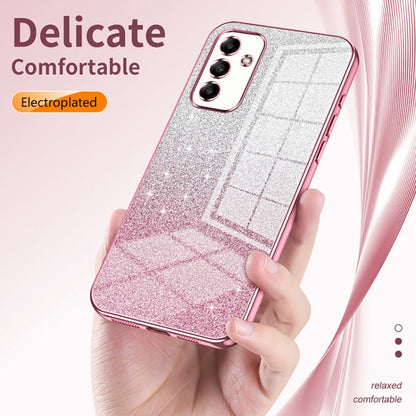 For Samsung Galaxy S25+ 5G Gradient Glitter Powder Electroplated Phone Case(Silver) - Galaxy S25+ 5G Cases by PMC Jewellery | Online Shopping South Africa | PMC Jewellery | Buy Now Pay Later Mobicred