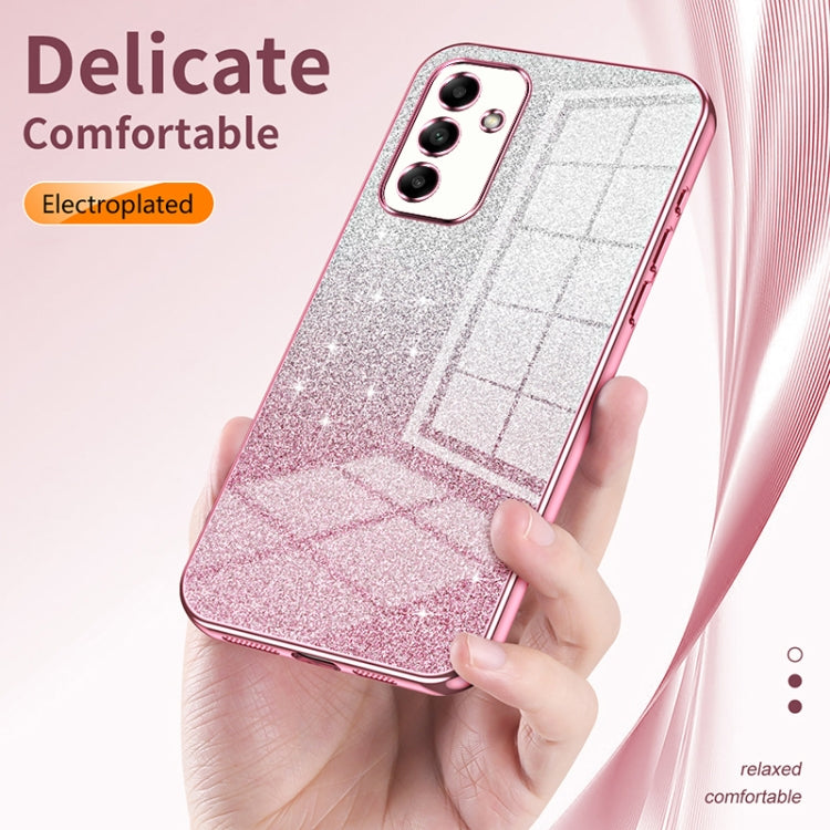 For Samsung Galaxy S25+ 5G Gradient Glitter Powder Electroplated Phone Case(Pink) - Galaxy S25+ 5G Cases by PMC Jewellery | Online Shopping South Africa | PMC Jewellery | Buy Now Pay Later Mobicred