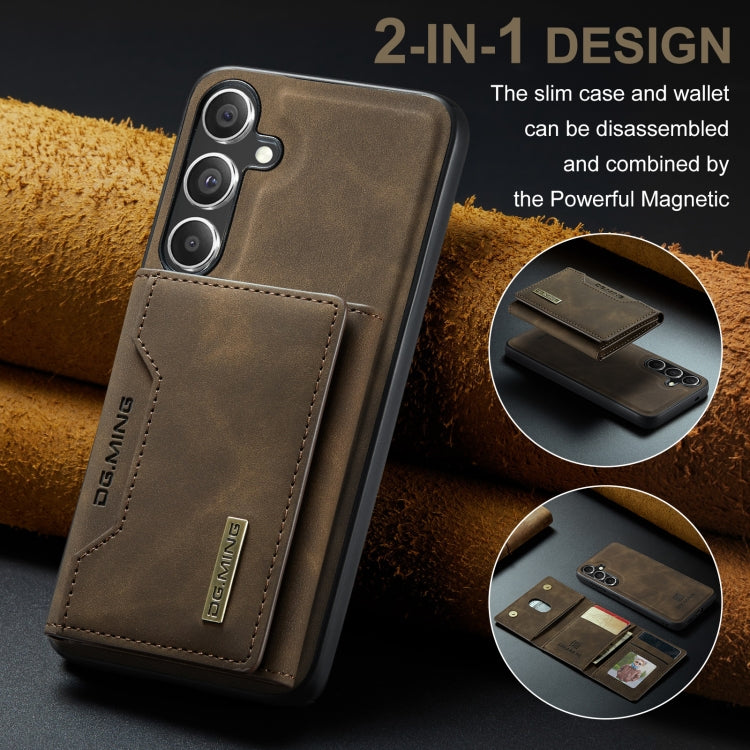 For Samsung Galaxy S24 FE 5G DG.MING M2 Series 3-Fold Multi Card Bag + Magnetic Phone Case(Coffee) - Galaxy S24 FE 5G Cases by DG.MING | Online Shopping South Africa | PMC Jewellery | Buy Now Pay Later Mobicred