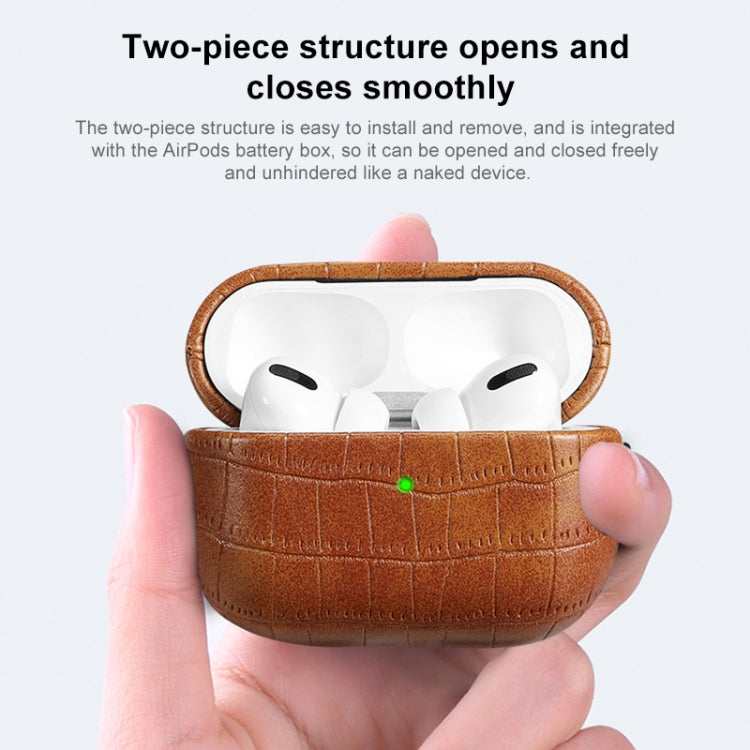 For AirPods 4 Crocodile Texture Earphone Protective Case(Red) - free shipping - PMC Jewellery - Order now!