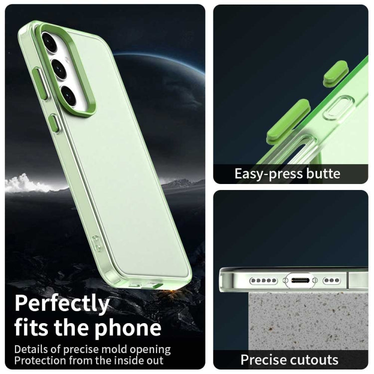 For Samsung Galaxy S25 5G Candy PC Hybrid TPU Shockproof Phone Case(Green) - Galaxy S25 5G Cases by PMC Jewellery | Online Shopping South Africa | PMC Jewellery | Buy Now Pay Later Mobicred