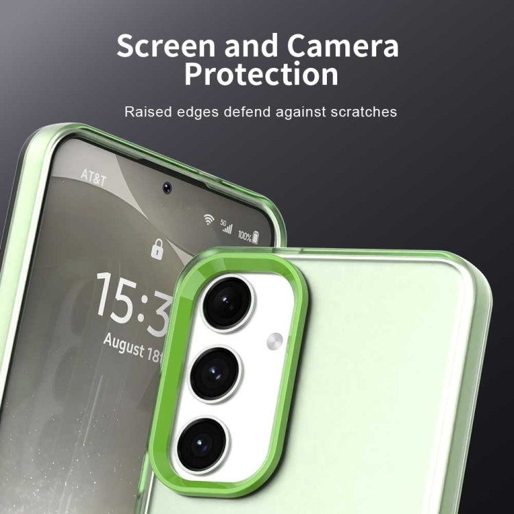 For Samsung Galaxy S25 5G Candy PC Hybrid TPU Shockproof Phone Case(Green) - Galaxy S25 5G Cases by PMC Jewellery | Online Shopping South Africa | PMC Jewellery | Buy Now Pay Later Mobicred