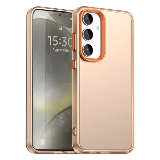 For Samsung Galaxy S25+ 5G Candy PC Hybrid TPU Shockproof Phone Case(Orange) - Galaxy S25+ 5G Cases by PMC Jewellery | Online Shopping South Africa | PMC Jewellery | Buy Now Pay Later Mobicred