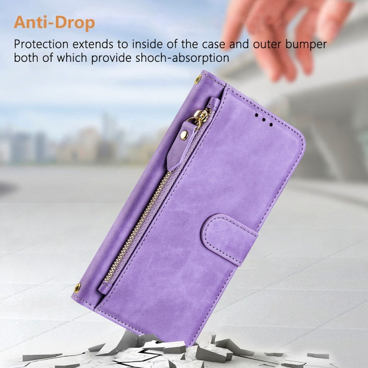 For Ulefone Note 14 Multi-Card Slots Zipper Wallet Leather Phone Case(Purple) - Ulefone Cases by PMC Jewellery | Online Shopping South Africa | PMC Jewellery | Buy Now Pay Later Mobicred