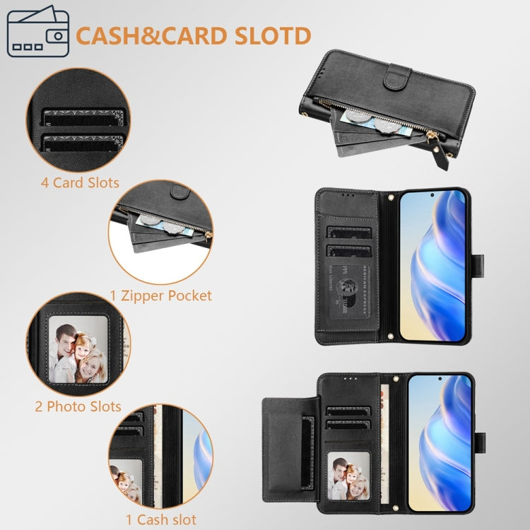 For Ulefone Note 17 Pro Multi-Card Slots Zipper Wallet Leather Phone Case(Black) - Ulefone Cases by PMC Jewellery | Online Shopping South Africa | PMC Jewellery | Buy Now Pay Later Mobicred