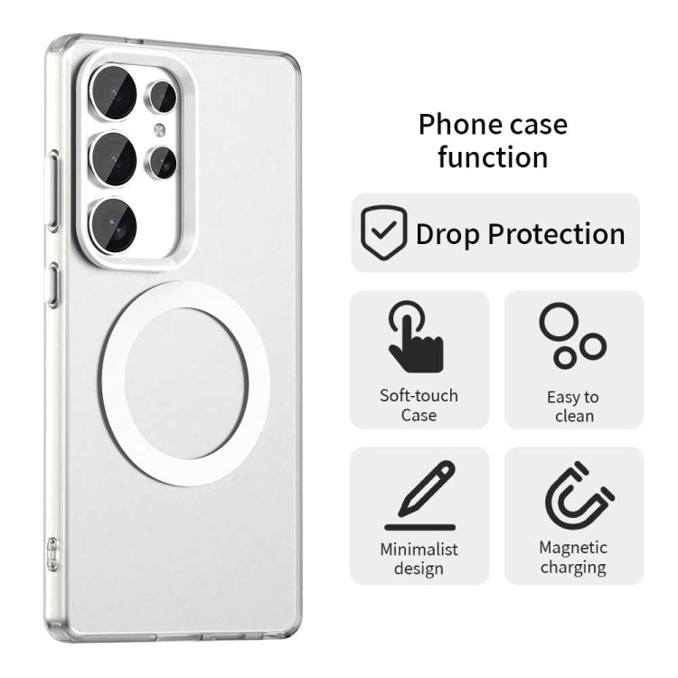 For Samsung Galaxy S25 Ultra 5G Candy Magsafe PC Hybrid TPU Phone Case(White) - Galaxy S25 Ultra 5G Cases by PMC Jewellery | Online Shopping South Africa | PMC Jewellery | Buy Now Pay Later Mobicred