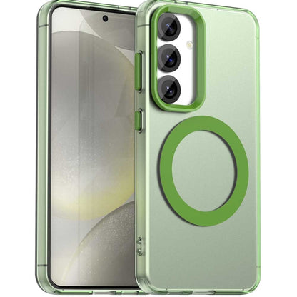 For Samsung Galaxy S25 5G Candy Magsafe PC Hybrid TPU Phone Case(Green) - Galaxy S25 5G Cases by PMC Jewellery | Online Shopping South Africa | PMC Jewellery | Buy Now Pay Later Mobicred