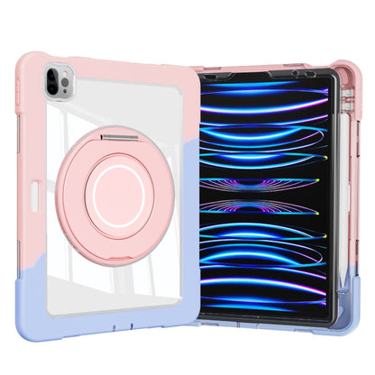 For iPad Pro 11 2022 / Air 10.9 2022 Crystal Armor PC Hybrid TPU Tablet Case with Pen Slot(Blue Pink) - iPad Pro 11 (2022/2021) Cases by PMC Jewellery | Online Shopping South Africa | PMC Jewellery | Buy Now Pay Later Mobicred