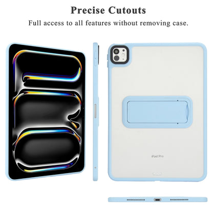 For iPad Pro 11 2018 Skin Feel Holder PC Hybrid TPU Tablet Case(Light Blue) - iPad Pro 11 (2018) Cases by PMC Jewellery | Online Shopping South Africa | PMC Jewellery | Buy Now Pay Later Mobicred