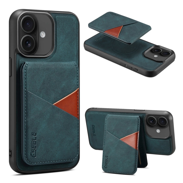 For iPhone 16 ESEBLE E2 Retro Texture Card Slots MagSafe RFID Leather Case(Dark Green) - iPhone 16 Cases by ESEBLE | Online Shopping South Africa | PMC Jewellery | Buy Now Pay Later Mobicred