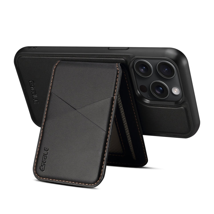 For iPhone 16 Plus ESEBLE E3 Plain Texture Card Slots MagSafe RFID Leather Case(Black) - iPhone 16 Plus Cases by ESEBLE | Online Shopping South Africa | PMC Jewellery | Buy Now Pay Later Mobicred