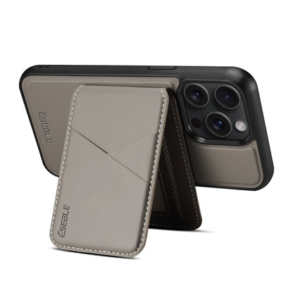 For iPhone 16 Plus ESEBLE E3 Plain Texture Card Slots MagSafe RFID Leather Case(Grey) - iPhone 16 Plus Cases by ESEBLE | Online Shopping South Africa | PMC Jewellery | Buy Now Pay Later Mobicred