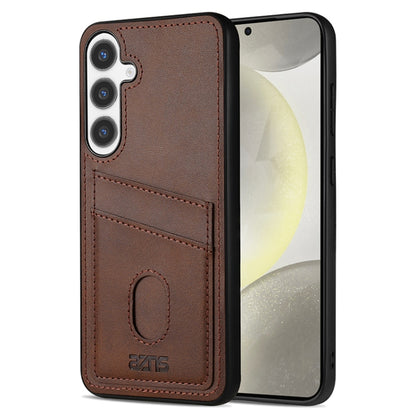 For Samsung Galaxy S24 5G AZNS K1 Series Card Slot Business Phone Case(Brown) - Galaxy S24 5G Cases by AZNS | Online Shopping South Africa | PMC Jewellery | Buy Now Pay Later Mobicred