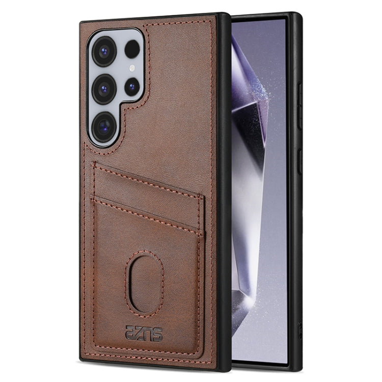 For Samsung Galaxy S24 Ultra 5G AZNS K1 Series Card Slot Business Phone Case(Brown) - Galaxy S24 Ultra 5G Cases by AZNS | Online Shopping South Africa | PMC Jewellery | Buy Now Pay Later Mobicred