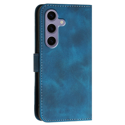 For Samsung Galaxy S25 5G YX0080 Grid Butterfly Embossed Pattern Flip Leather Phone Case with Lanyard(Dark Blue) - Galaxy S25 5G Cases by PMC Jewellery | Online Shopping South Africa | PMC Jewellery | Buy Now Pay Later Mobicred