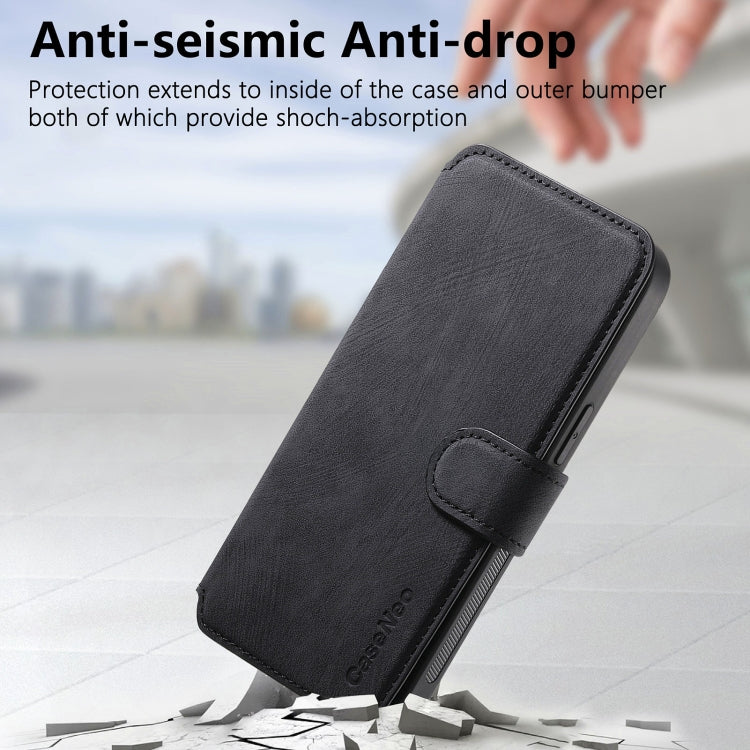 For iPhone 16 CaseNeo MagSafe RFID Anti-theft Retro Leather Phone Case(Black) - iPhone 16 Cases by CaseNeo | Online Shopping South Africa | PMC Jewellery | Buy Now Pay Later Mobicred