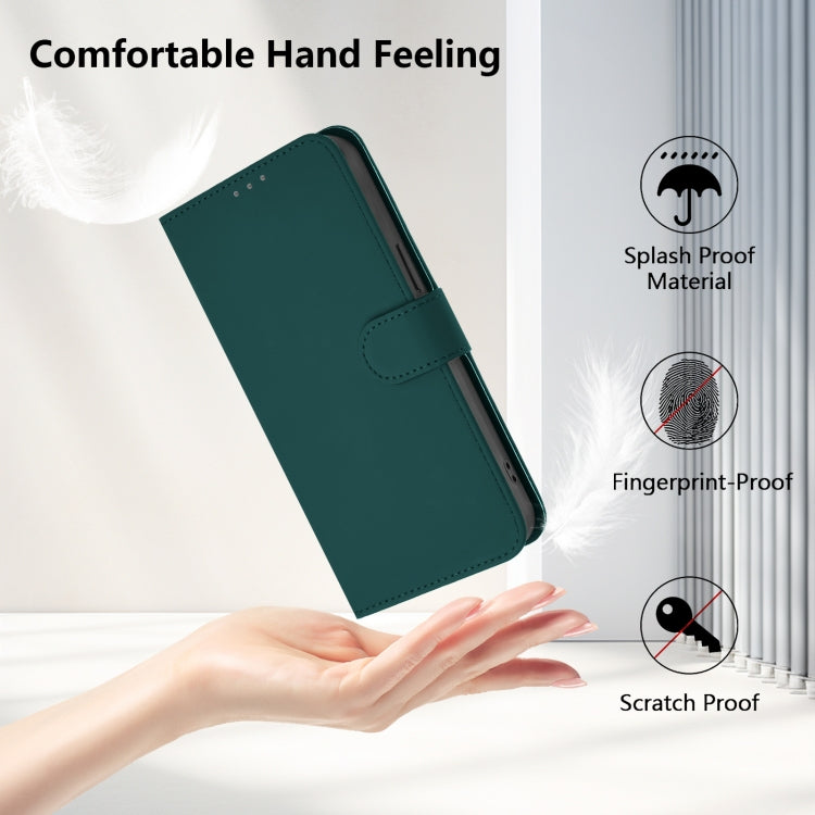 For Ulefone Note 14 Skin Feel Solid Color Leather Phone Case with Lanyard(Dark Green) - free shipping - PMC Jewellery - Order now!