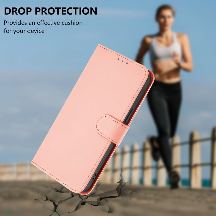 For Ulefone Note 17 Pro Skin Feel Solid Color Leather Phone Case with Lanyard(Pink) - Ulefone Cases by PMC Jewellery | Online Shopping South Africa | PMC Jewellery | Buy Now Pay Later Mobicred