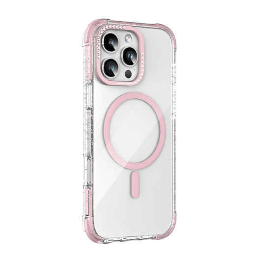 For iPhone 16 Pro Max Mutural Blink Series Glitter Edge MagSafe Magnetic Phone Case(Pink) - iPhone 16 Pro Max Cases by Mutural | Online Shopping South Africa | PMC Jewellery | Buy Now Pay Later Mobicred