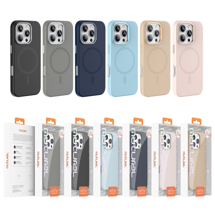 For iPhone 16 Pro Max Mutural Karen Series Liquid Silicone MagSafe Magnetic Phone Case(Grey) - iPhone 16 Pro Max Cases by Mutural | Online Shopping South Africa | PMC Jewellery | Buy Now Pay Later Mobicred