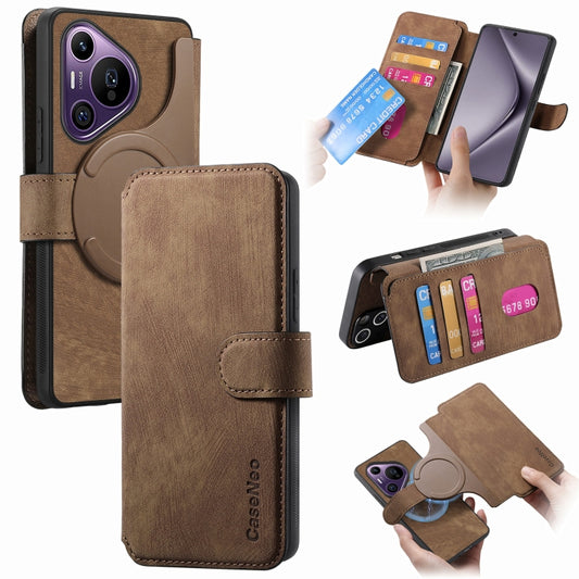 For Huawei Pura 70 Pro CaseNeo MagSafe RFID Anti-theft Retro Leather Phone Case(Brown) - Huawei Cases by CaseNeo | Online Shopping South Africa | PMC Jewellery | Buy Now Pay Later Mobicred