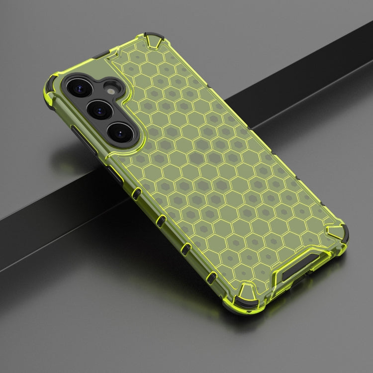 For Samsung Galaxy S25 5G Honeycomb Shockproof Phone Case(Green) - Galaxy S25 5G Cases by PMC Jewellery | Online Shopping South Africa | PMC Jewellery | Buy Now Pay Later Mobicred