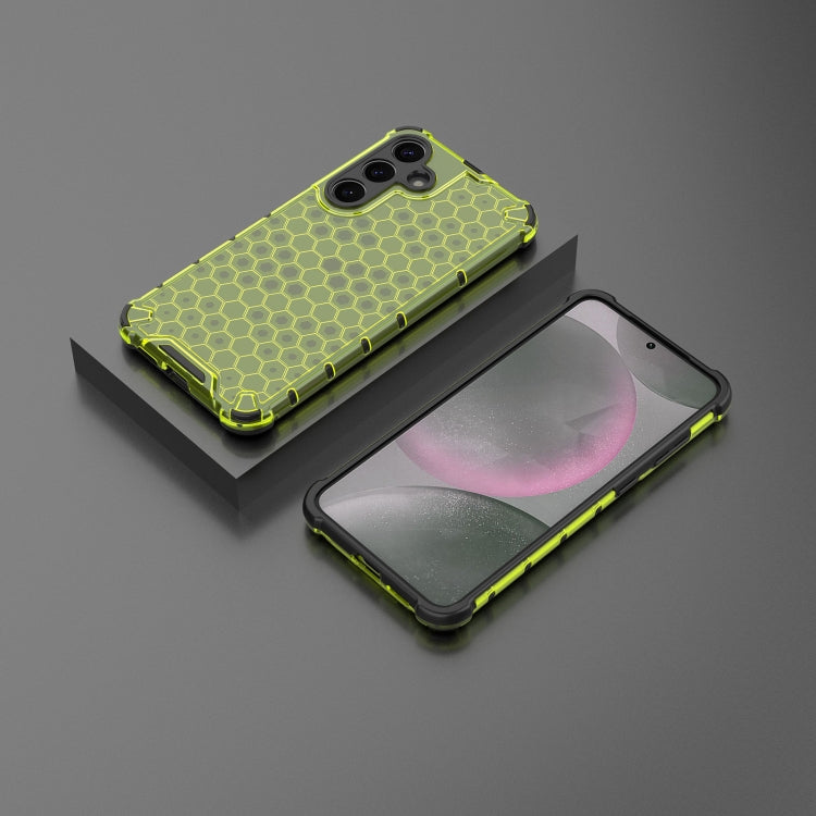 For Samsung Galaxy S25 5G Honeycomb Shockproof Phone Case(Green) - Galaxy S25 5G Cases by PMC Jewellery | Online Shopping South Africa | PMC Jewellery | Buy Now Pay Later Mobicred