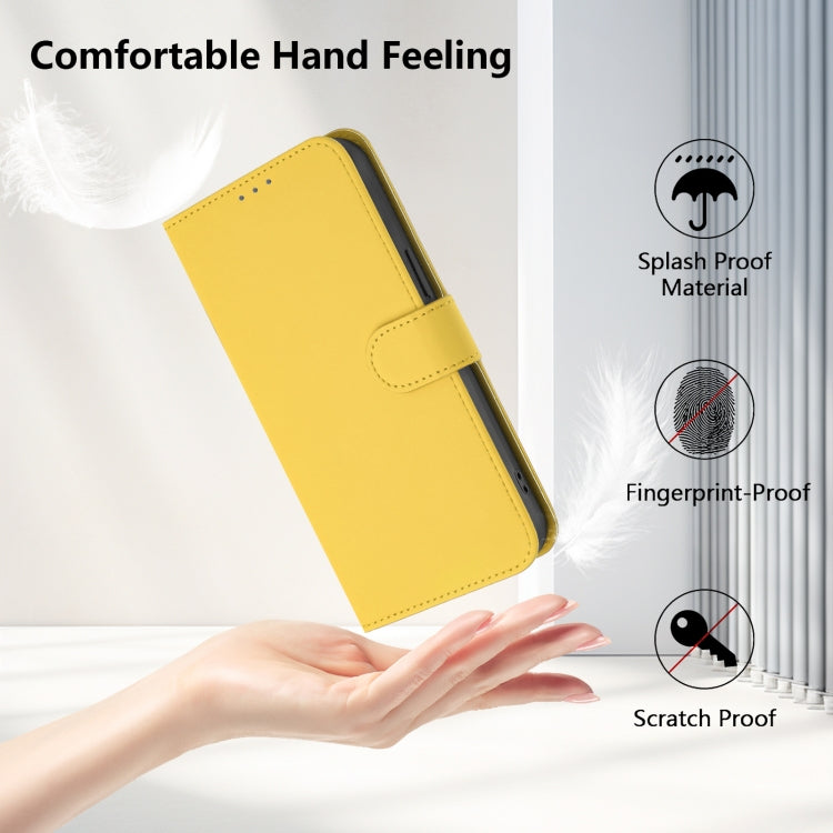 For Huawei Pura 70 Pro / 70 Pro+ Skin Feel Solid Color Leather Phone Case with Lanyard(Lemon Yellow) - Huawei Cases by PMC Jewellery | Online Shopping South Africa | PMC Jewellery | Buy Now Pay Later Mobicred