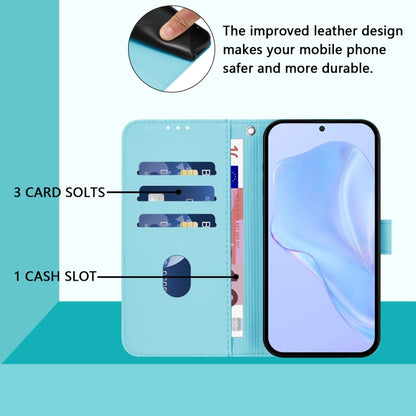 For Honor Magic6 Pro Skin Feel Solid Color Leather Phone Case with Lanyard(Sky Blue) - Honor Cases by PMC Jewellery | Online Shopping South Africa | PMC Jewellery | Buy Now Pay Later Mobicred