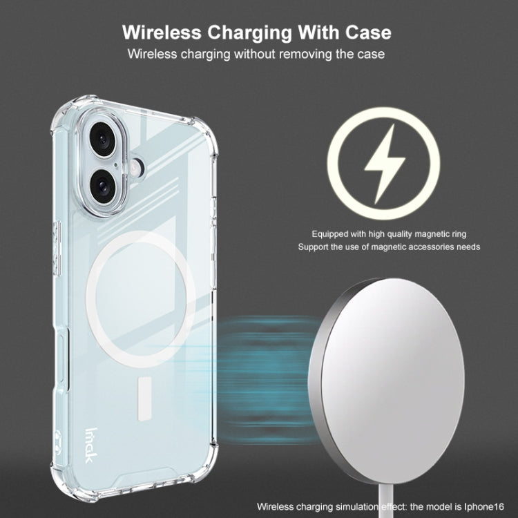 For iPhone 16 IMAK Space Shield PC + TPU Airbag Shockproof MagSafe Phone Case(Transparent) - iPhone 16 Cases by imak | Online Shopping South Africa | PMC Jewellery | Buy Now Pay Later Mobicred