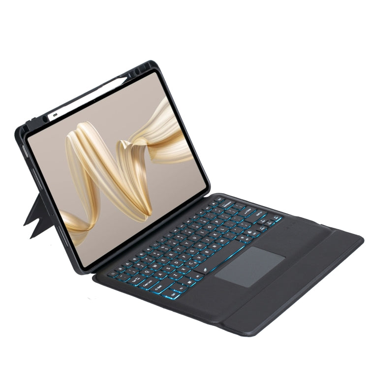 For Huawei MatePad Pro 12.2 2024 Detachable Backlit Bluetooth Keyboard Leather Case with Touchpad(Black) - free shipping - PMC Jewellery - Order now!