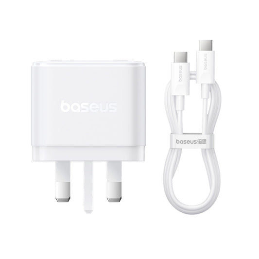 Baseus PD65W USB and 2 USB-C / Type-C Fast Charger With 1m Type-C Cable, Plug Type:UK Plug(White) - USB Charger by Baseus | Online Shopping South Africa | PMC Jewellery | Buy Now Pay Later Mobicred