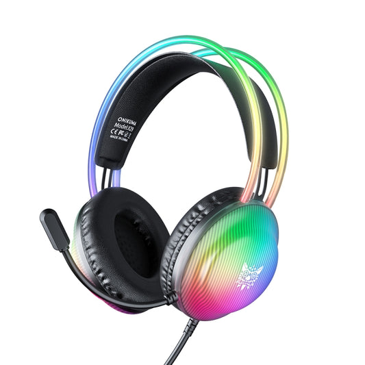 ONIKUMA X29 Head-mounted RGB Light Wired Gaming Headset, Cable Length: 2.2m(Black) - Multimedia Headset by ONIKUMA | Online Shopping South Africa | PMC Jewellery | Buy Now Pay Later Mobicred