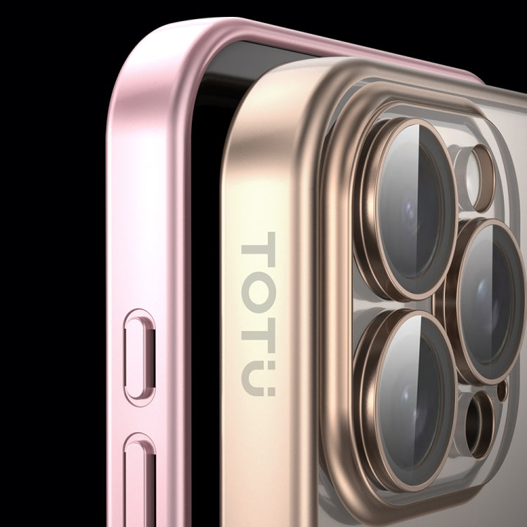 For iPhone 16 Pro TOTU PC-2 Soft Jane Series Electroplated TPU Phone Case with Lens Film(Titanium) - iPhone 16 Pro Cases by TOTUDESIGN | Online Shopping South Africa | PMC Jewellery | Buy Now Pay Later Mobicred