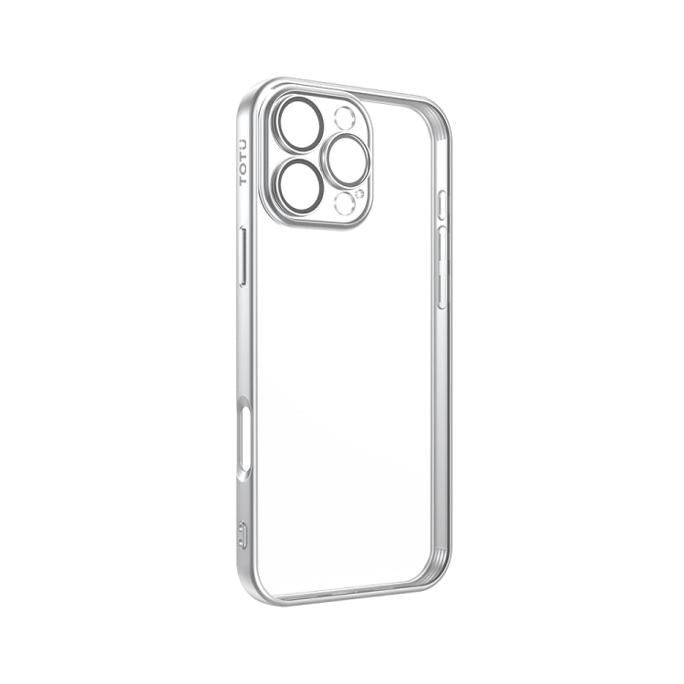 For iPhone 16 Pro TOTU PC-2 Soft Jane Series Electroplated TPU Phone Case with Lens Film(Silver) - iPhone 16 Pro Cases by TOTUDESIGN | Online Shopping South Africa | PMC Jewellery | Buy Now Pay Later Mobicred