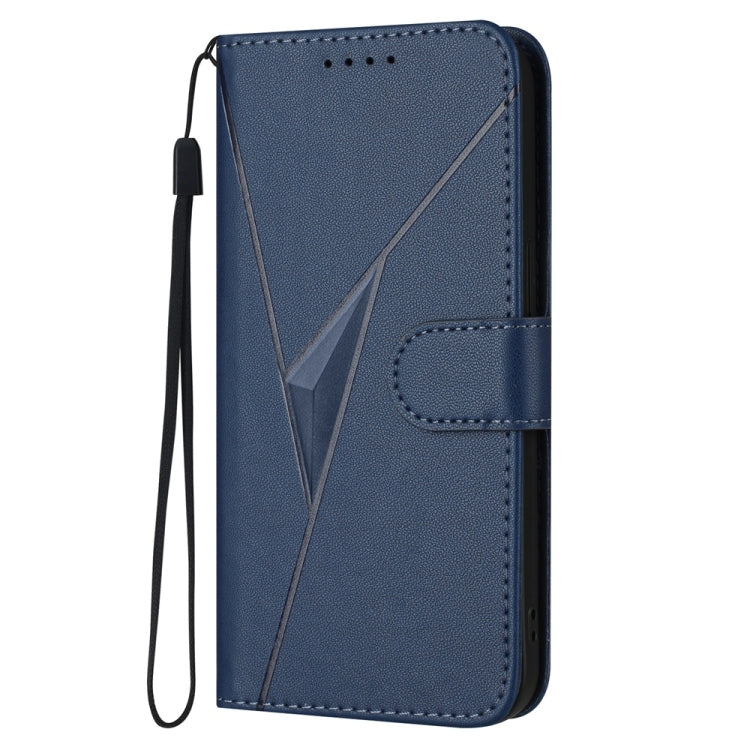 For iPhone 16e Triangle Pattern Buckle Clasp Leather Phone Case(Royal Blue) - free shipping - PMC TechLife - Order now!
