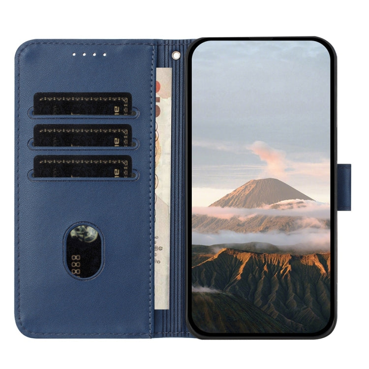 For iPhone 16e Triangle Pattern Buckle Clasp Leather Phone Case(Royal Blue) - free shipping - PMC TechLife - Order now!