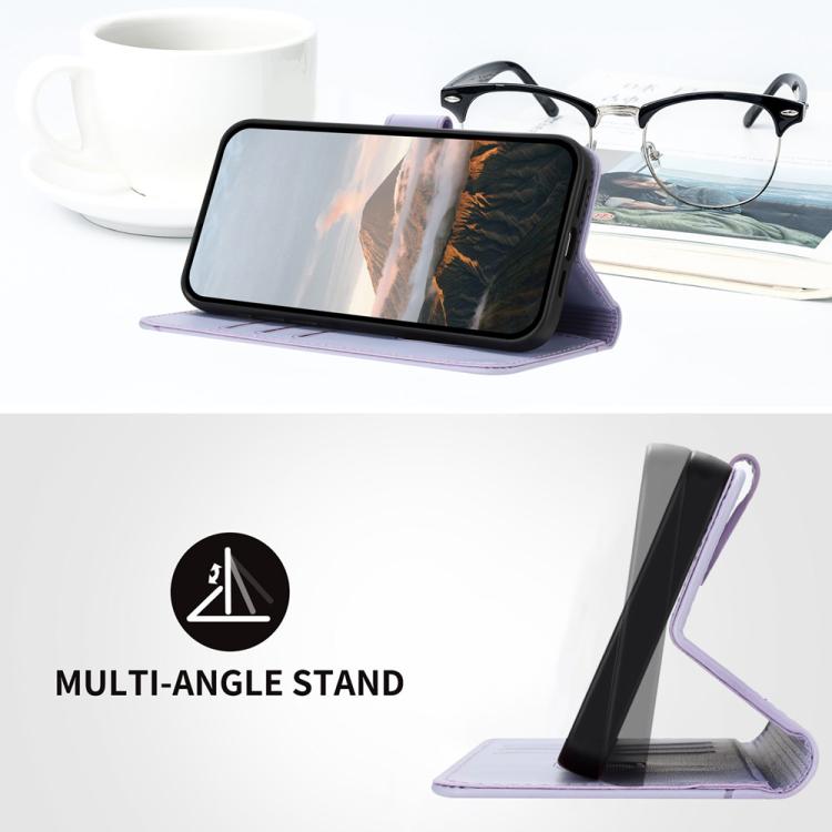 For iPhone 17 Pro Max Triangle Pattern Buckle Clasp Leather Phone Case(Light Purple) - free shipping - PMc TechLife - Order now!