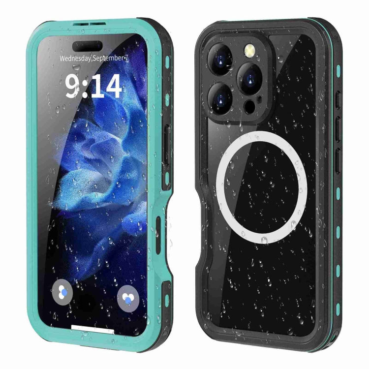 For iPhone 16 Pro Max RedPepper IP68 Waterproof Triple-proof MagSafe Phone Case(Black Blue) - iPhone 16 Pro Max Cases by RedPepper | Online Shopping South Africa | PMC Jewellery | Buy Now Pay Later Mobicred