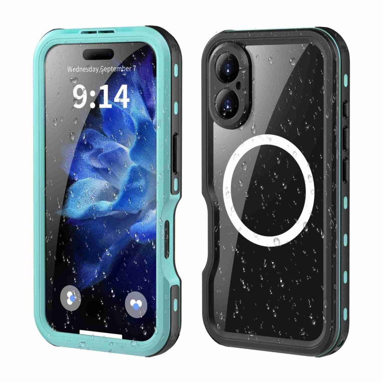 For iPhone 16 Plus RedPepper IP68 Waterproof Triple-proof MagSafe Phone Case(Black Blue) - iPhone 16 Plus Cases by RedPepper | Online Shopping South Africa | PMC Jewellery | Buy Now Pay Later Mobicred