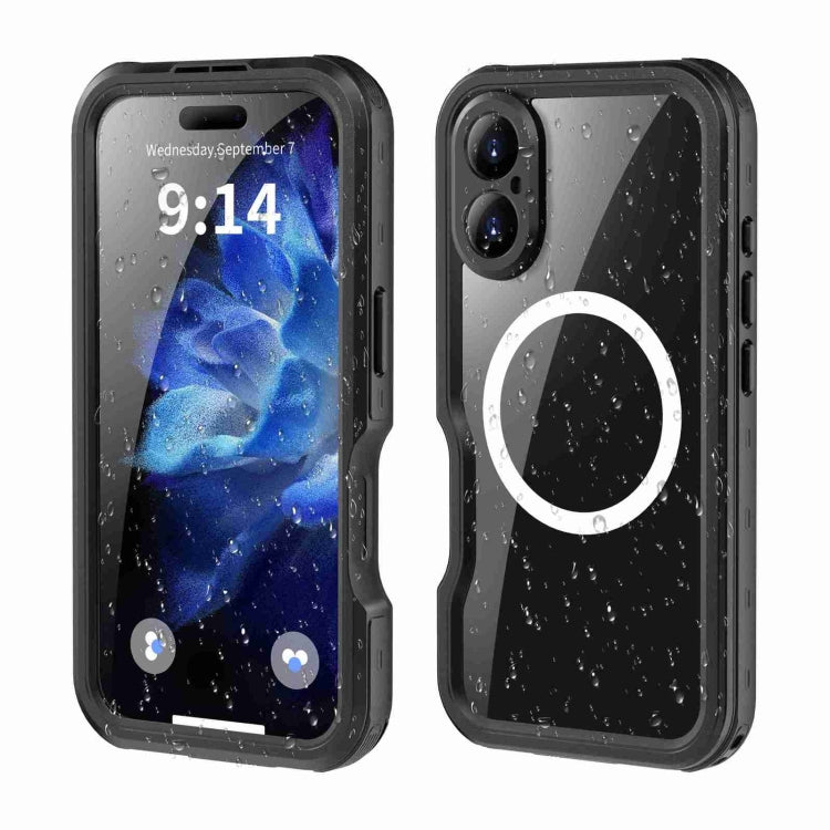 For iPhone 16 RedPepper IP68 Waterproof Triple-proof MagSafe Phone Case(Black) - iPhone 16 Cases by RedPepper | Online Shopping South Africa | PMC Jewellery | Buy Now Pay Later Mobicred