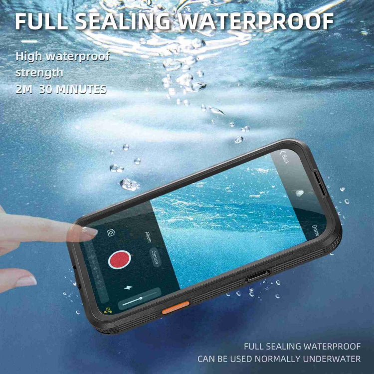 For iPhone 16 RedPepper IP68 Waterproof Triple-proof MagSafe Phone Case(Black) - free shipping - PMC Jewellery - Order now!