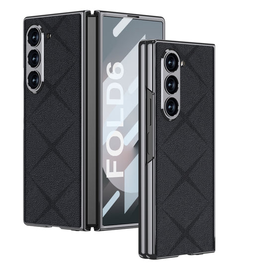 For Samsung Galaxy Z Fold6 GKK Integrated Asterism Plating Leather Full Coverage Phone Case(Black) - Galaxy Z Fold6 5G Cases by GKK | Online Shopping South Africa | PMC Jewellery | Buy Now Pay Later Mobicred