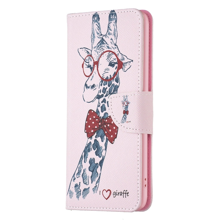 For Samsung Galaxy S25 Ultra 5G Colored Drawing Pattern Leather Phone Case(Giraffe) - Galaxy S25 Ultra 5G Cases by PMC Jewellery | Online Shopping South Africa | PMC Jewellery | Buy Now Pay Later Mobicred