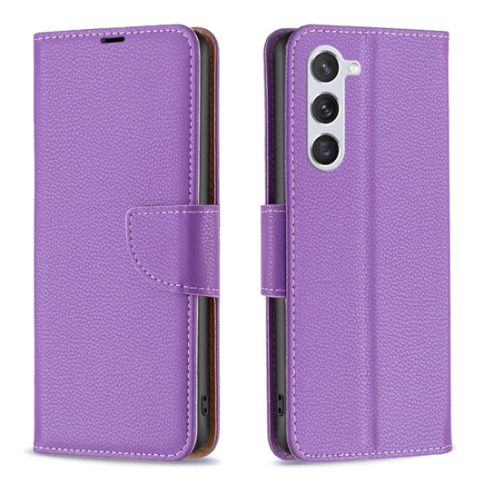 For Samsung Galaxy S25 5G Litchi Texture Pure Color Flip Leather Phone Case(Purple) - Galaxy S25 5G Cases by PMC Jewellery | Online Shopping South Africa | PMC Jewellery | Buy Now Pay Later Mobicred